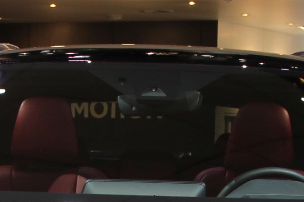 VIN information sticker on driver-side door jamb showing build specifications